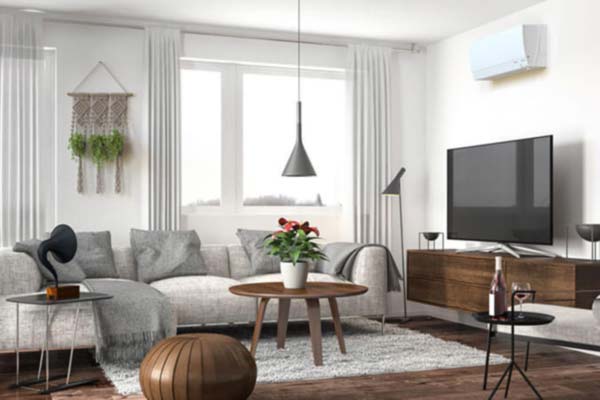 ductless unit in living room